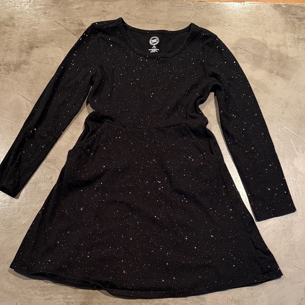 Wonder Nation Glittery Black Kids Dress